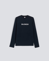T-SHIRT A MANICHE LUNGHE SILENZIO-NAVY-NAVY-AZUL MARINO-NAVY-NAVY